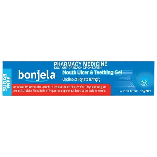 Bonjela Mouth Ulcer and Teething Gel 87mg/g Choline Salicylate 15g