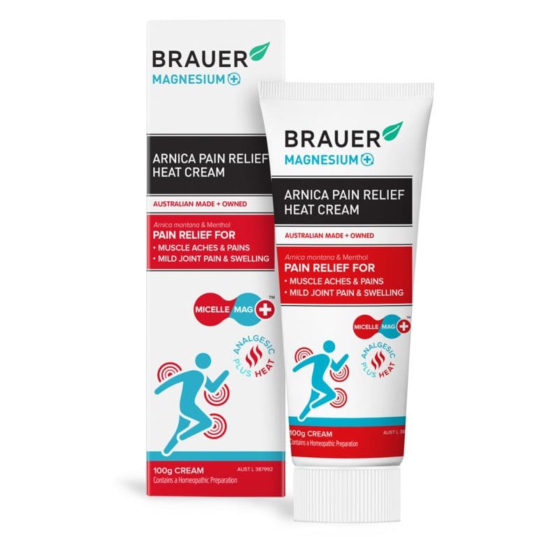 Brauer Magnesium + Pain Relief Heat Cream 100g
