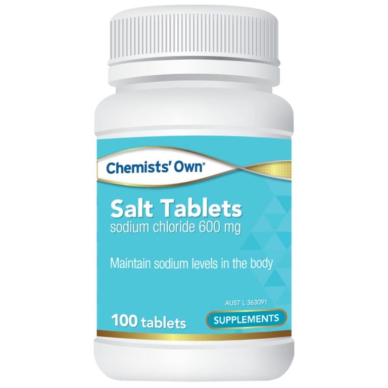 Chemists’ Own Salt Tablets 600mg Bottle 100