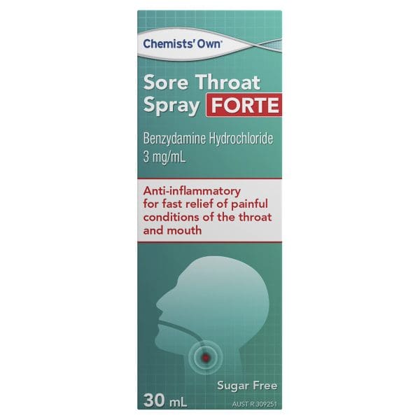 Chemists' Own Sore Throat Spray Forte 30mL