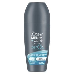 Dove Men Deodorant Roll On for 48h odour protection Clean Comfort Zero Aluminium Zero Aluminium Salts 50 ML