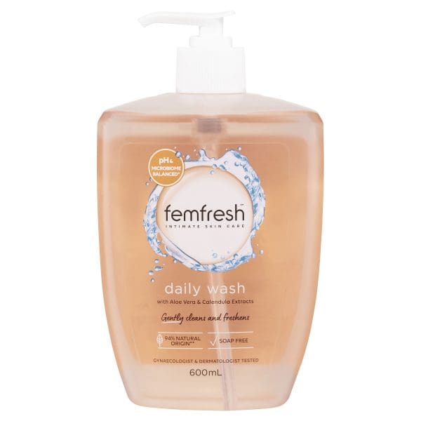 femfresh Daily Soap-free Intimate Wash with Aloe Vera & Calendula Extracts 600mL