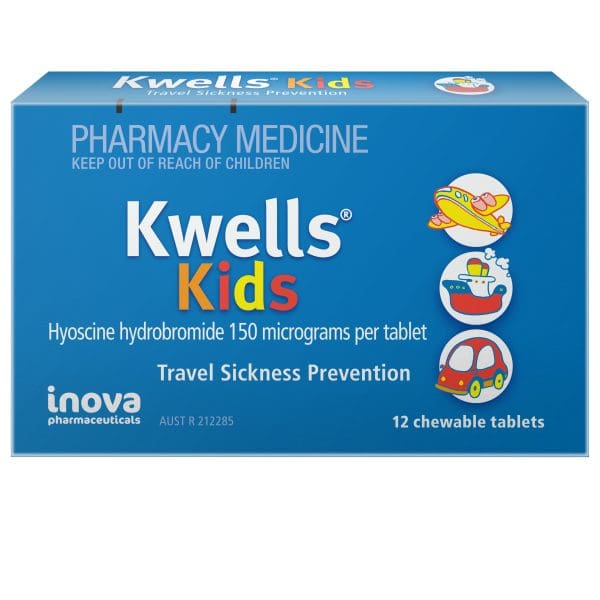 Kwells Kids Travel Sickness Chewable Tablets 12 Pack