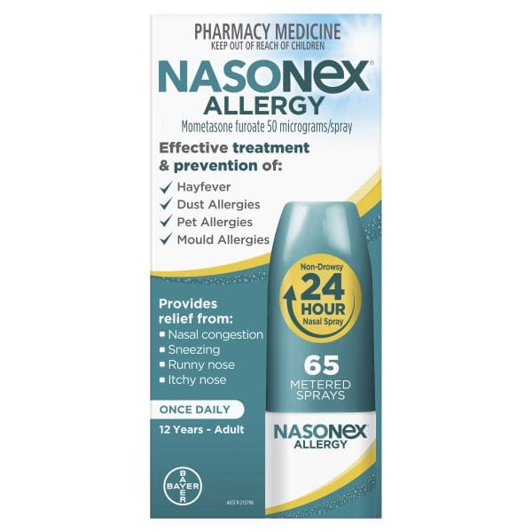 Nasonex Allergy Non-Drowsy 24 Hour Nasal Spray 65 sprays Nasonex Allergy Non-Drowsy 24 Hour Nasal Spray 65 sprays