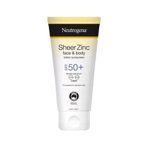 Neutrogena Sheer Zinc Face & Body Lotion Sunscreen SPF50 85ml