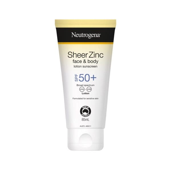 Neutrogena Sheer Zinc Face & Body Lotion Sunscreen SPF50 85ml