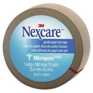 Nexcare Micropore Paper Tape Tan 25mm - 1 roll