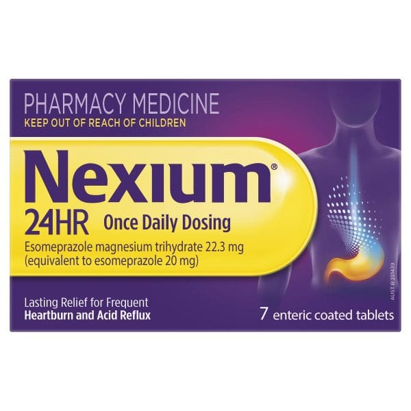 Nexium 24HR Once Daily Dosing 7 enteric coated tablets Nexium 24HR Once Daily Dosing 7 enteric coated tablets