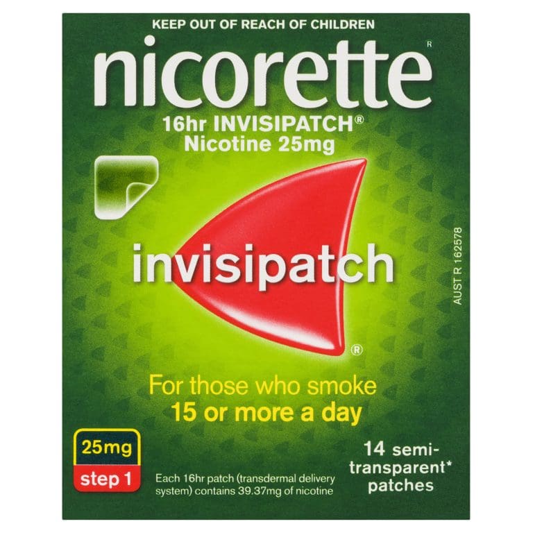 Nicorette Quit Smoking Nicotine 16 Hour Invisipatch Step 1 14 Pack