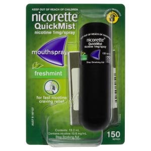 Nicorette Quit Smoking & Vaping QuickMist Nicotine Mouth Spray Freshmint (150 Sprays)