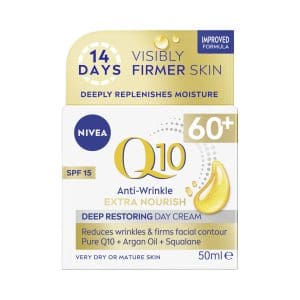 NIVEA Q10 Anti-Wrinkle Extra Nourish Deep Restoring Day Cream SPF15 50ml