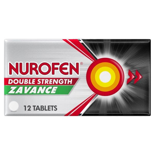 Nurofen Double Strength Zavance Fast Headache Relief Tablets 512mg Ibuprofen Sodium Dihydrate 12 pack