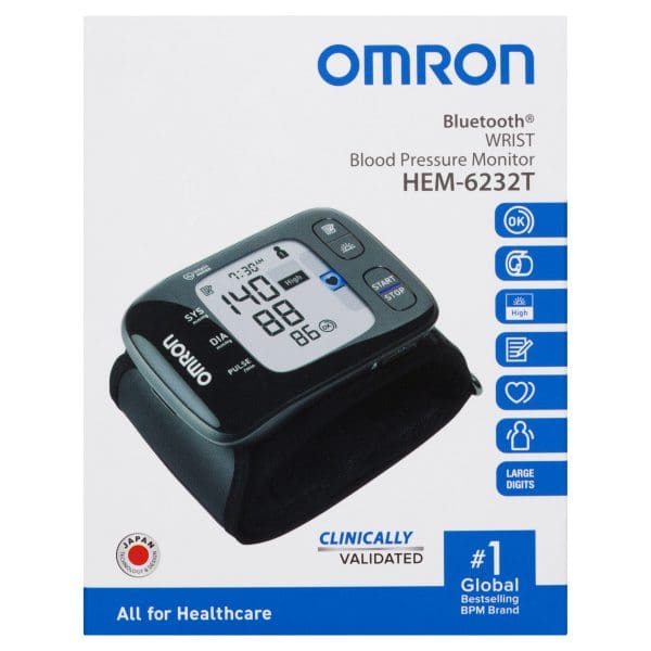Omron HEM6232T Bluetooth® Wrist Blood Pressure Monitor Omron HEM6232T Bluetooth® Wrist Blood Pressure Monitor