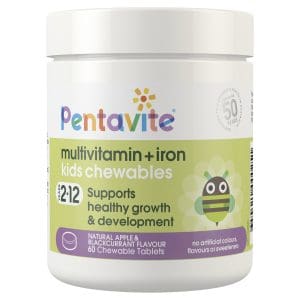 Pentavite Multivitamin + Iron Kids Chewables 60 Tablets