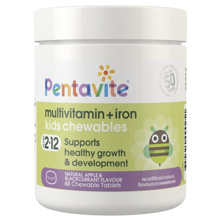 Pentavite Multivitamin + Iron Kids Chewables 60 Tablets