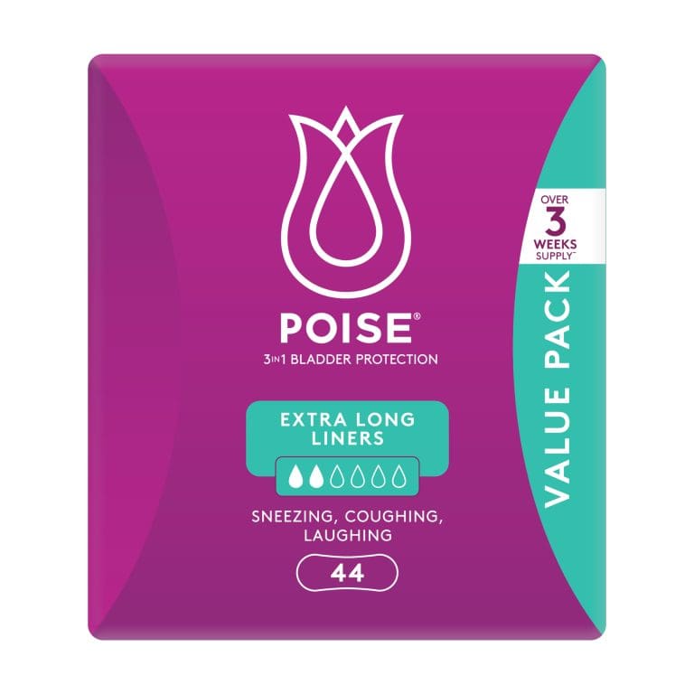 Poise Liners For Bladder Leaks Extra Long 44 Pack