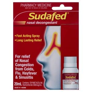 Sudafed Nasal Decongestant Spray Refill 20mL