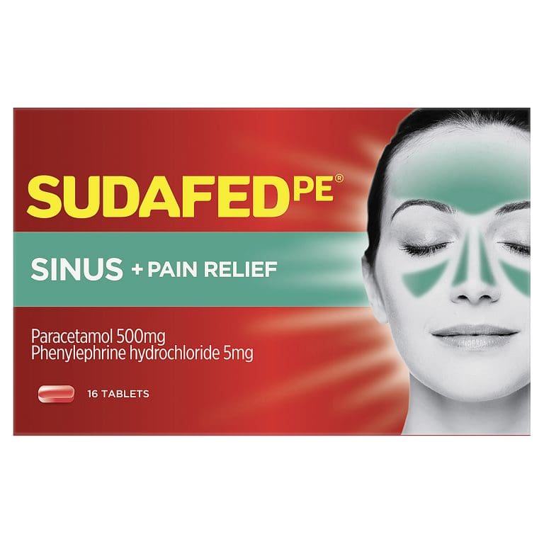 Sudafed PE Sinus & Pain Tablets 16s