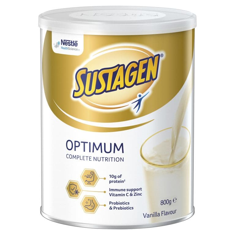 SUSTAGEN® Optimum Vanilla 800g Powder Nutritional Supplement Probiotic