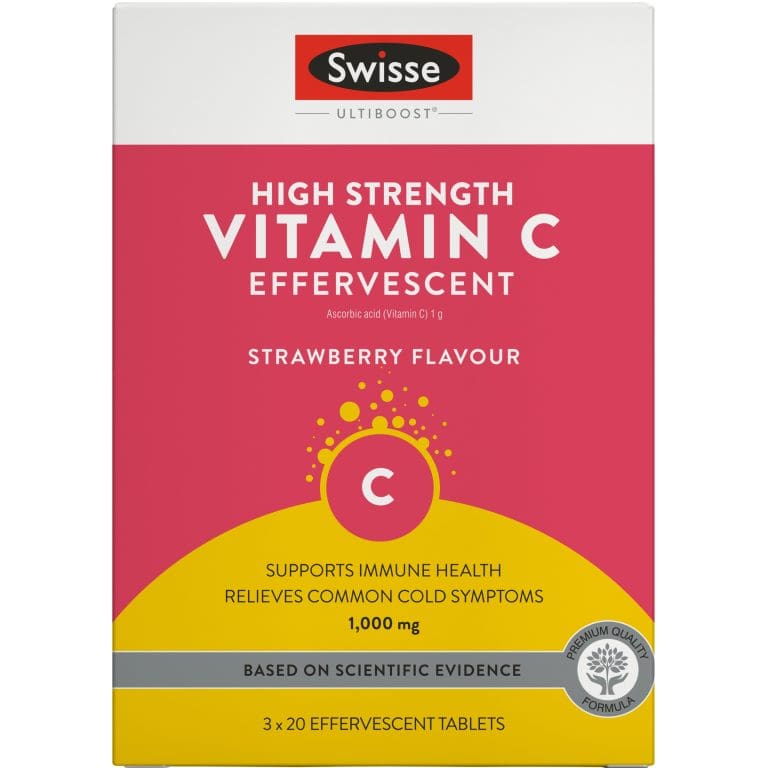 Swisse Ultiboost High Strength Vitamin C Effervescent 60 Tablets