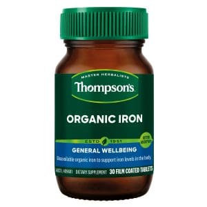 Thompson's Organic Iron 30 Tablets