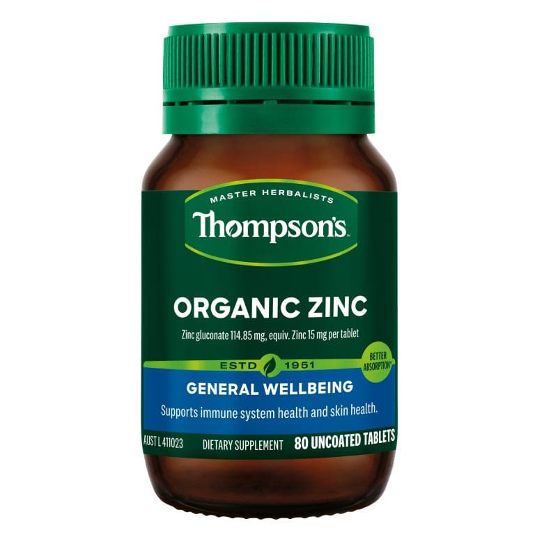 Thompson’s Organic Zinc 80 Tablets