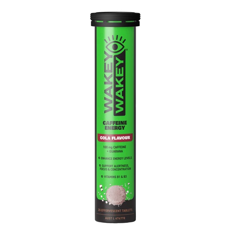 Wakey Wakey Caffeine Energy Cola Flavour 20 Pack Effervescent Tablets