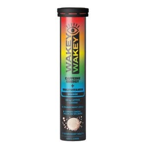 Wakey Wakey Caffeine Energy Plus Multivitamin Effervescent Orange Flavour 17 Tablets