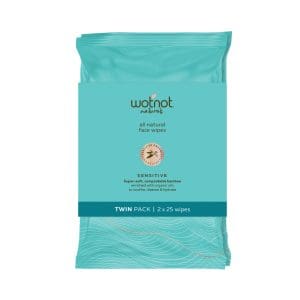 Wotnot Naturals Facial Wipes Sensitive Twin Pack